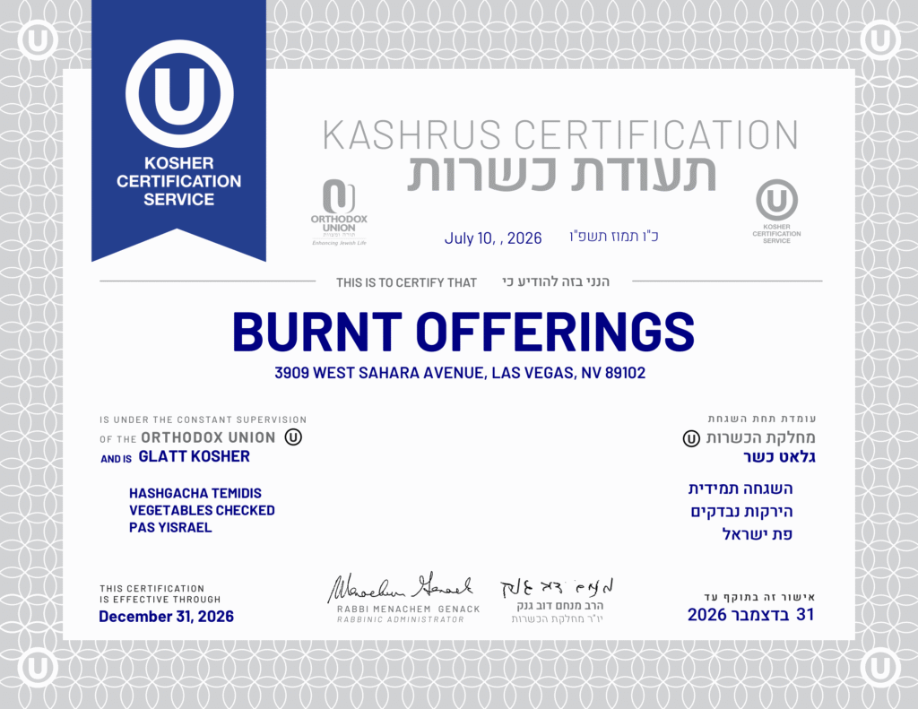 Kosher Certificate